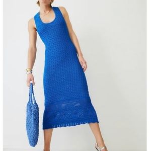 jcrew crocheted sweater dresss